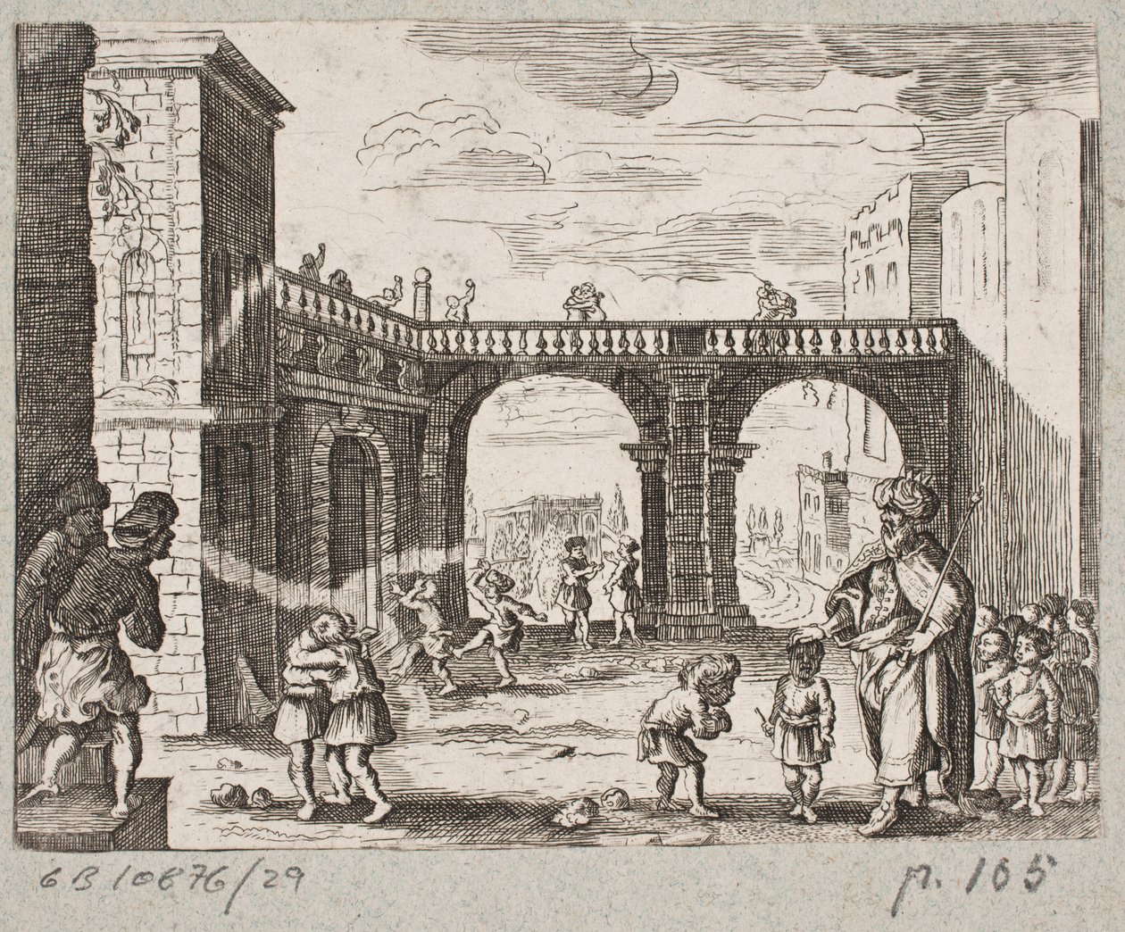 Ilustracja do Adama Oleariusa, „Perski Rosenthal genialnego poety Schicha Saadi […]”, Szlezwik 1660 autorstwa J. Muller