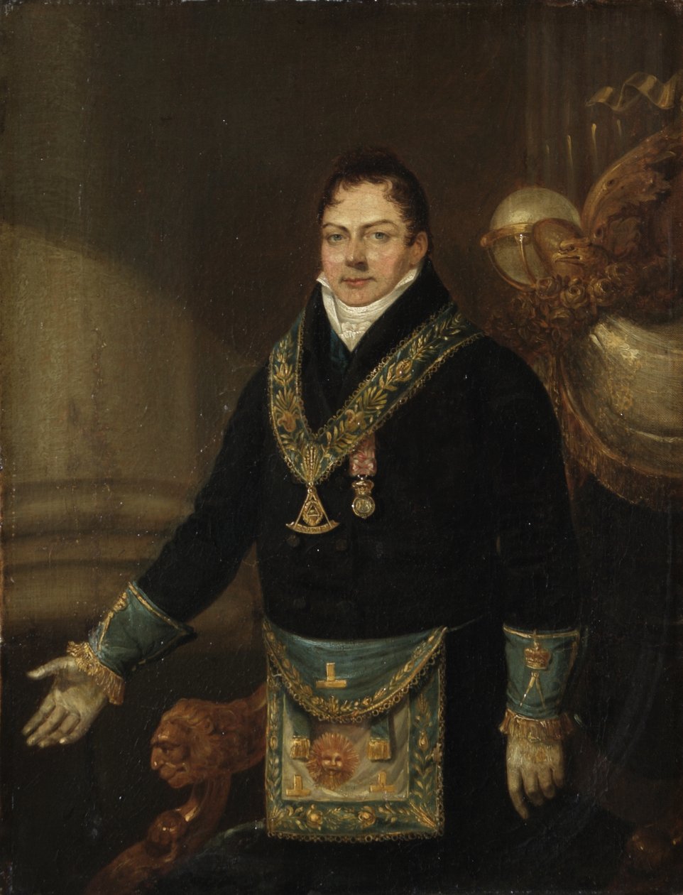 Augustus Frederick, książę Sussex jako wielki mistrz, 1827 autorstwa J. Naish