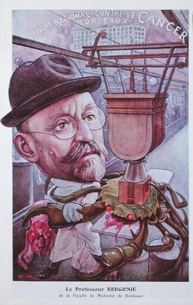 Profesor Jean-Alban Bergonie (1857-1925) z Wydziału Lekarskiego w Bordeaux, z „Chanteclair” autorstwa J P. Frantz