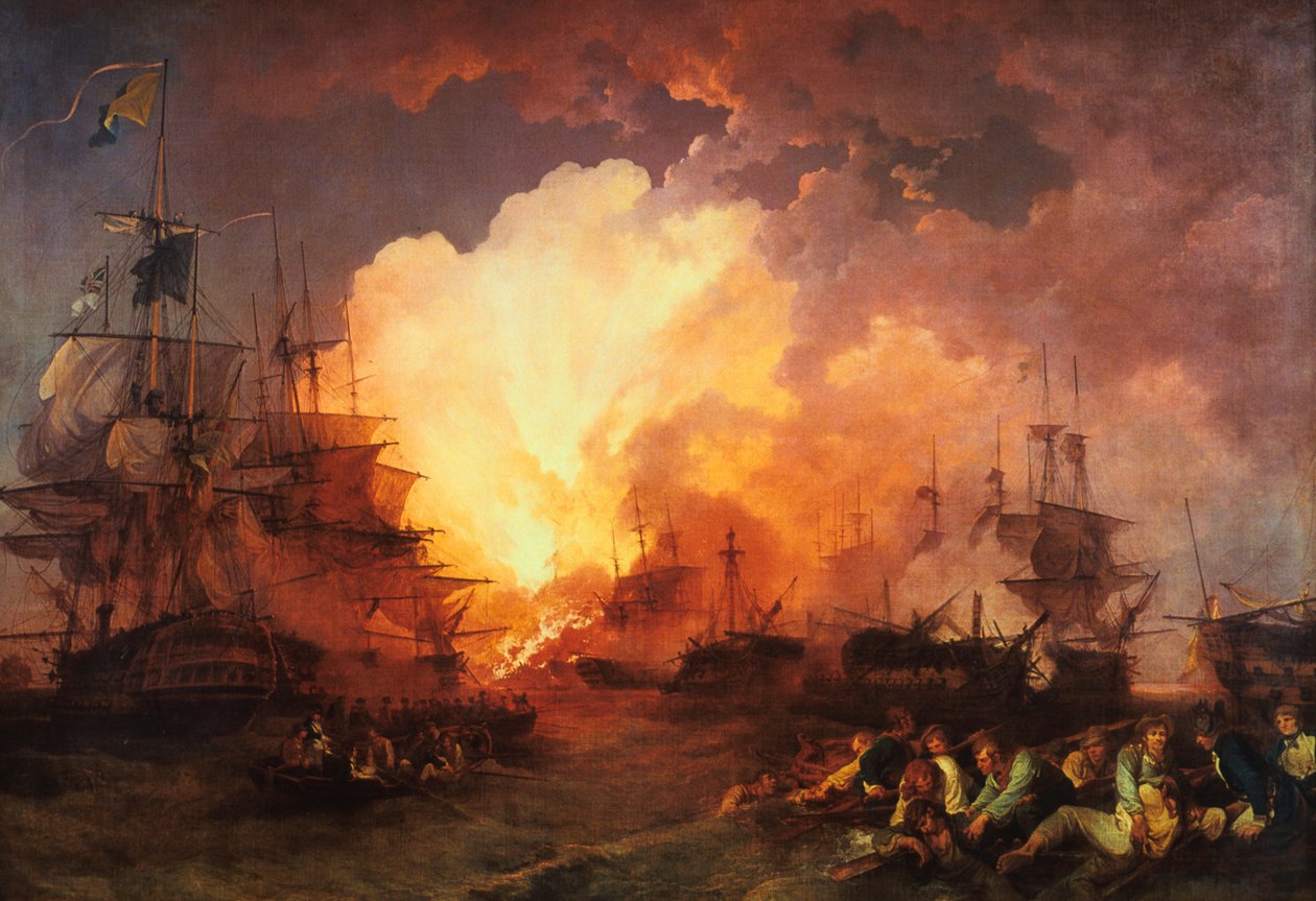 „Bitwa nad Nilem”, sierpień 1798, 1800 autorstwa J Philippe de Loutherbough