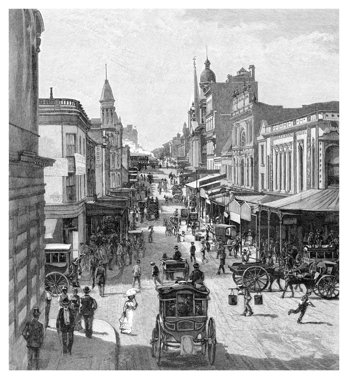 King Street, Sydney, Nowa Południowa Walia, Australia, 1886. autorstwa J. R. Ashton
