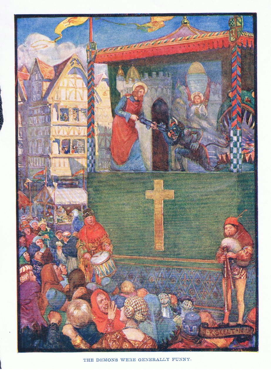 Demony były ogólnie zabawne, z publikacji English Literature autorstwa T C i EC Jacka, ok. 1920 r. autorstwa J. R. Skelton