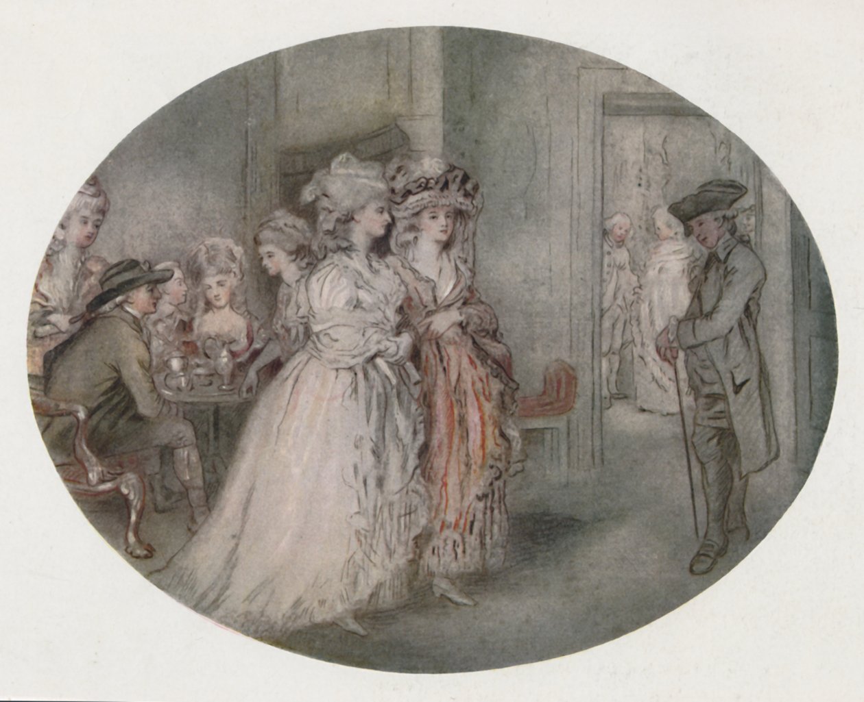 Promenada w Carlisle House, 1780, 1920 autorstwa J. R. Smith