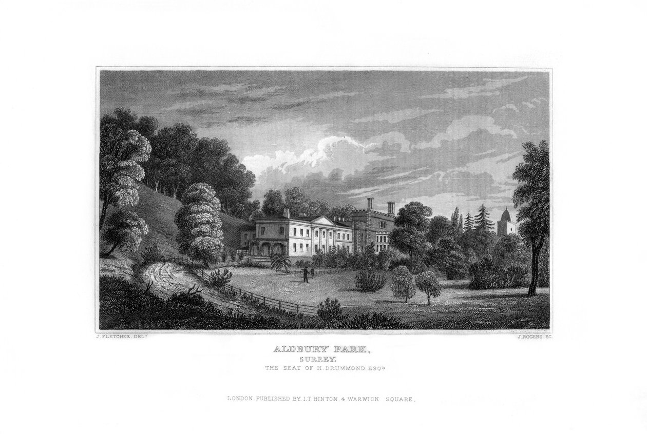Park Aldbury, Surrey, 1829. autorstwa J. Rogers