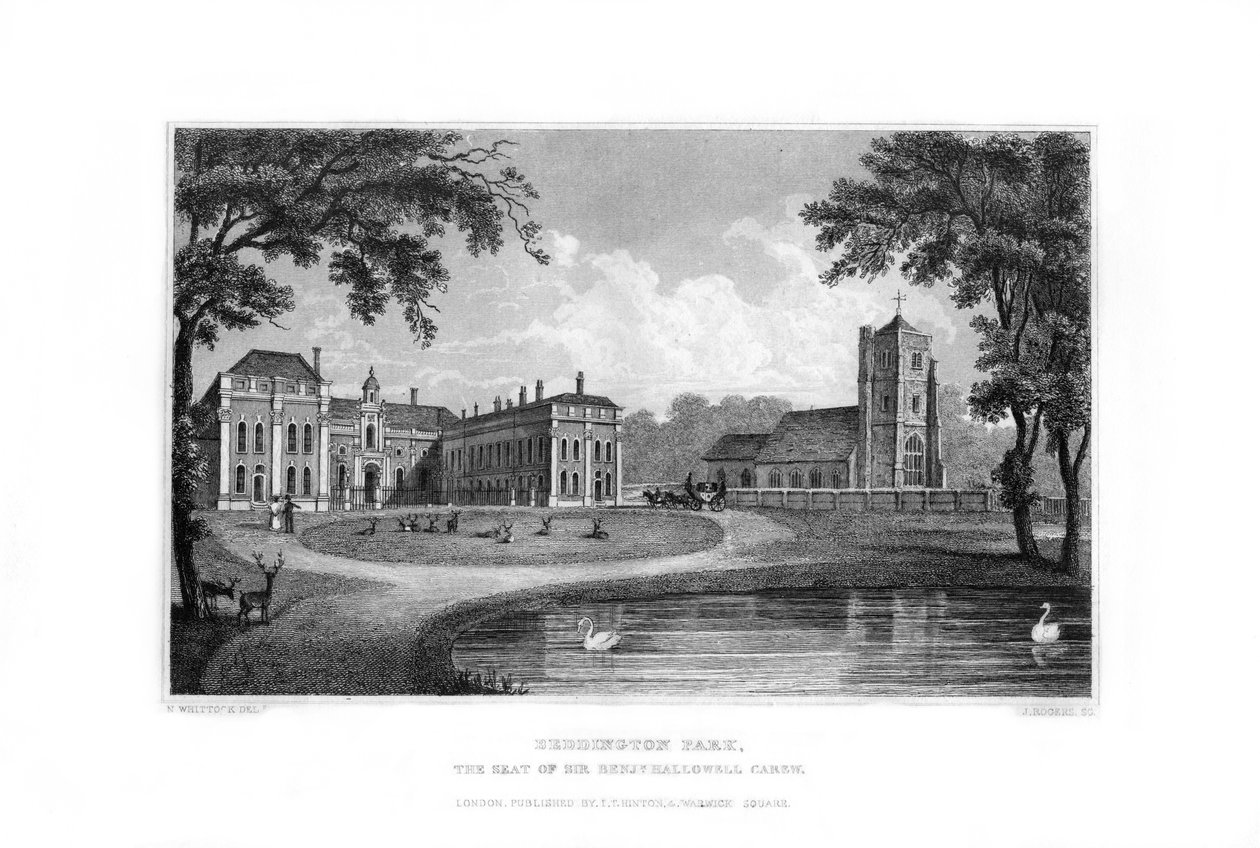 Park Beddington, Sutton, Surrey, 1829. autorstwa J. Rogers