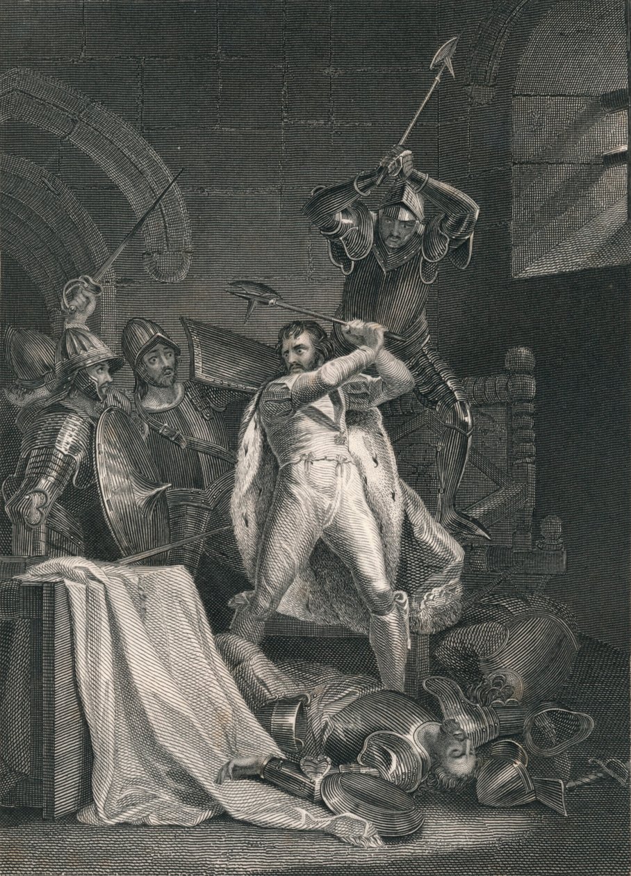 Śmierć Ryszarda II., 1400, połowa XIX wieku. autorstwa J. Rogers