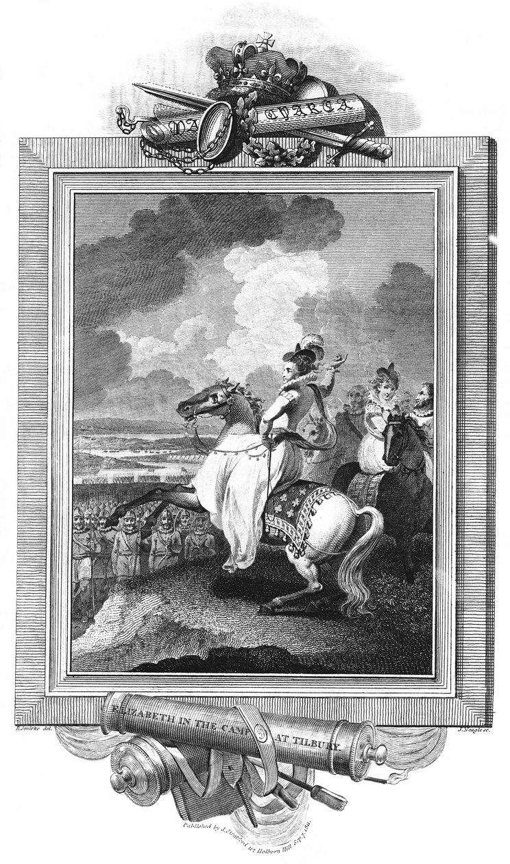 Elżbieta w obozie w Tilbury, 1811 autorstwa J. Rogers