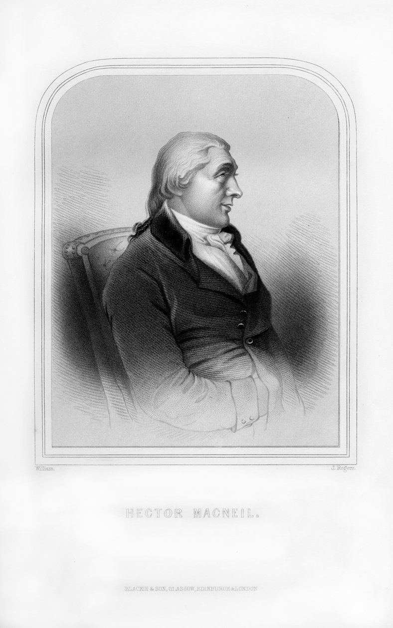 Hector MacNeil, szkocki poeta i pisarz, 1870 autorstwa J. Rogers