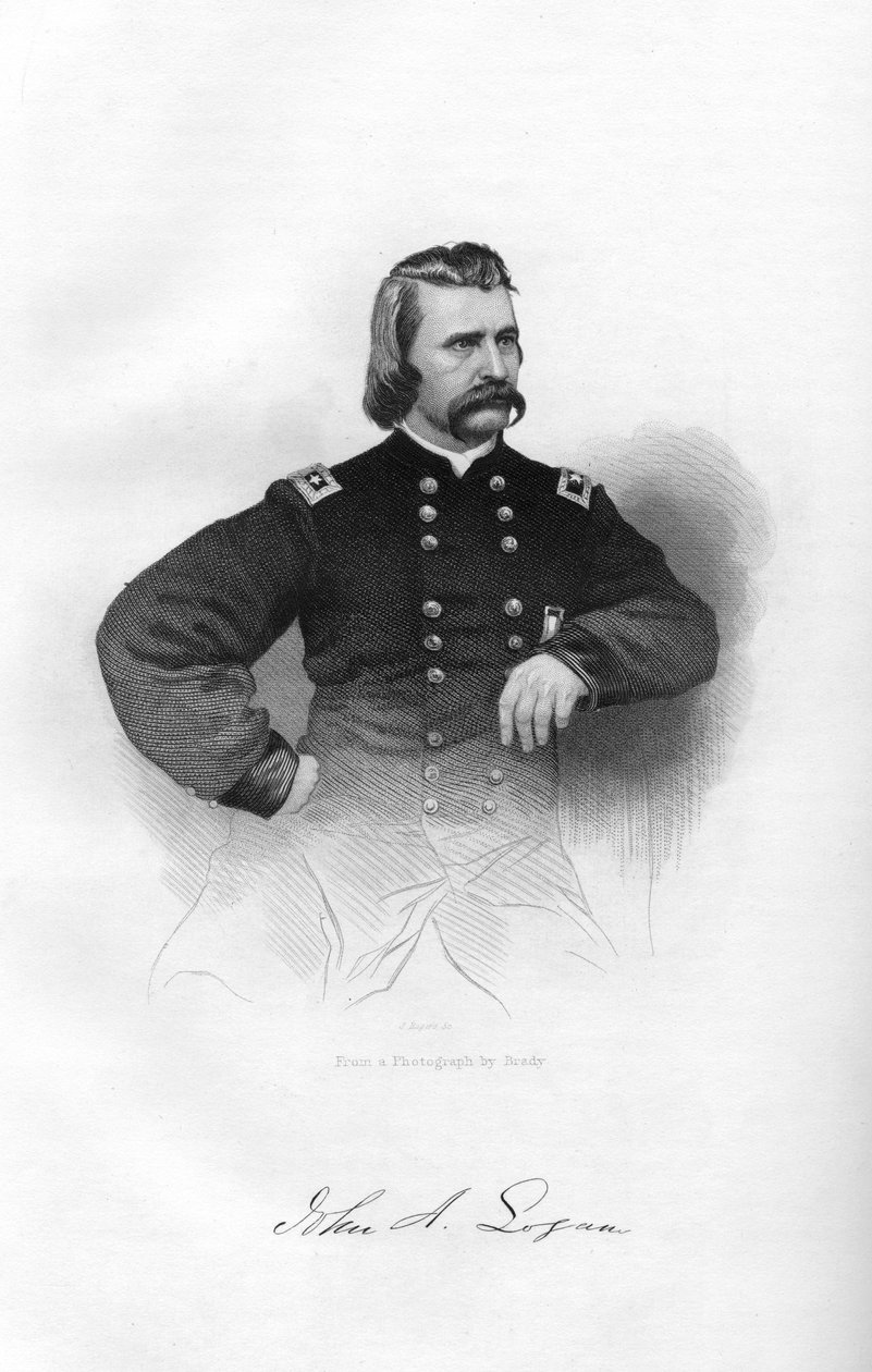 John Alexander Logan, żołnierz Unii i polityk, 1862-1867. autorstwa J. Rogers