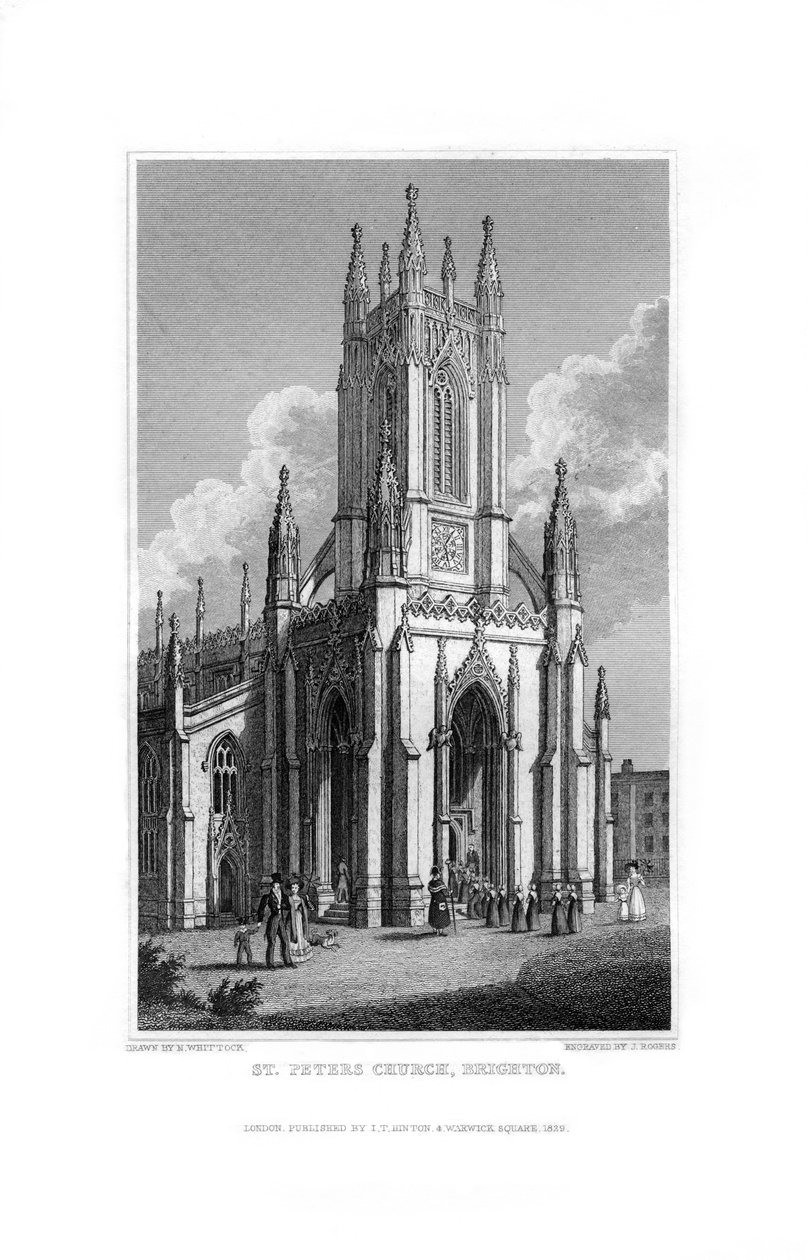Kościół św. Piotra, Brighton, East Sussex, 1829. autorstwa J. Rogers