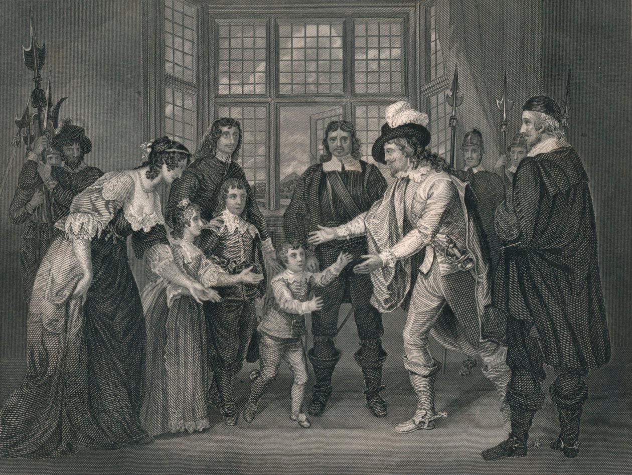 Wywiad Karola I ze swoimi dziećmi, 1649, początek XIX wieku. autorstwa J. Rogers