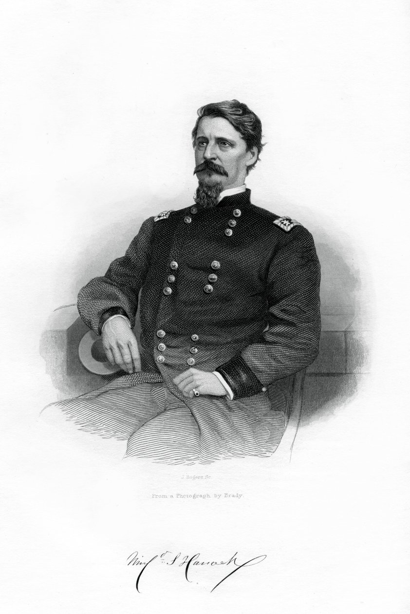 Winfield Scott Hancock, generał Unii, 1862-1867. autorstwa J. Rogers
