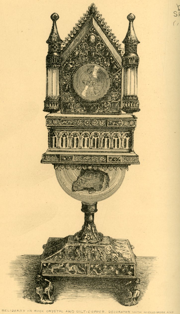 Relikwiarz, początek XIII w., 1881 r. autorstwa J. S. Goepel