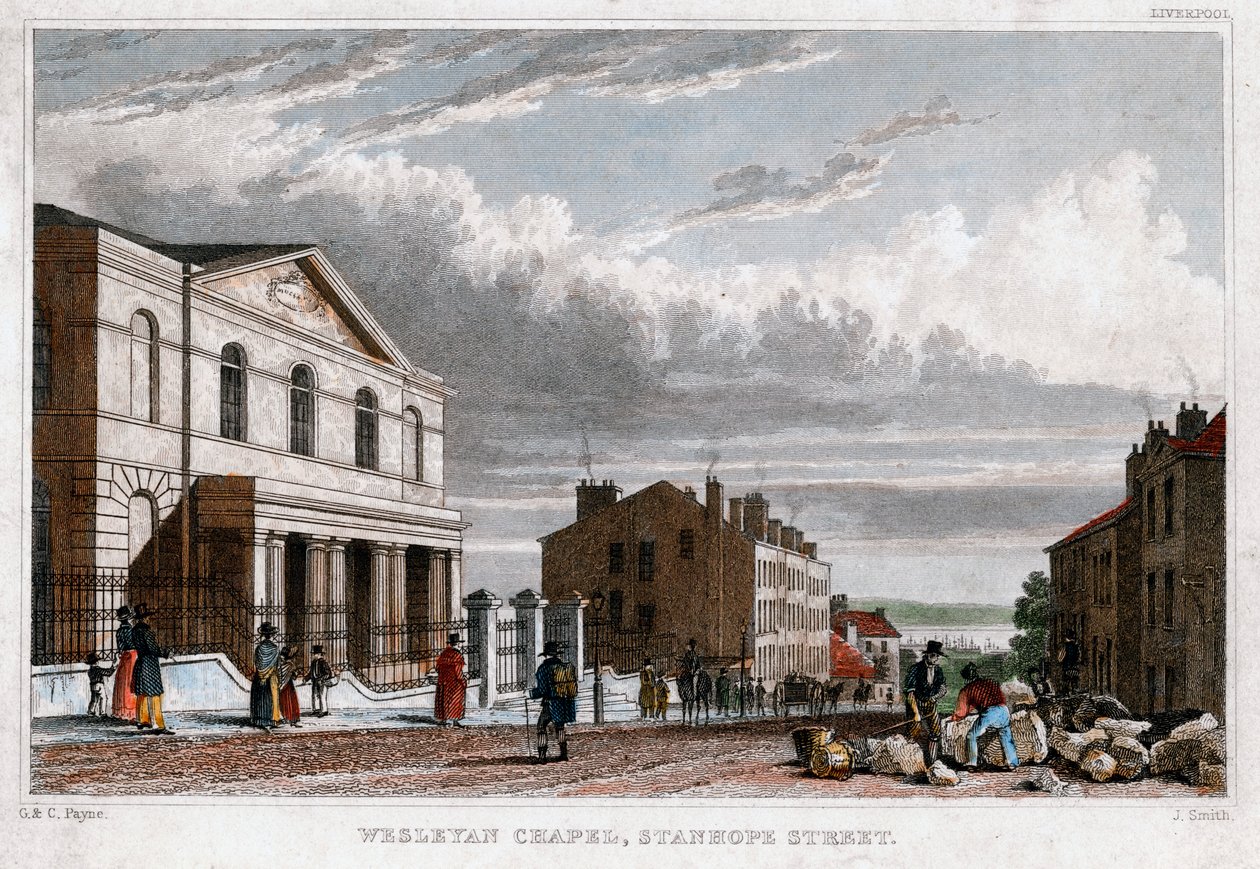 Kaplica Wesleyan, Stanhope Street, Londyn, 1830. autorstwa J. Smith