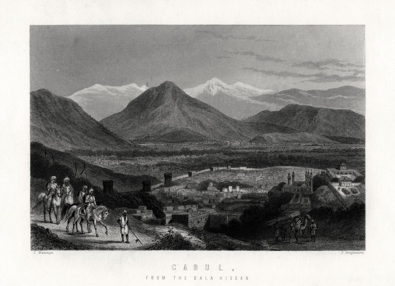 Kabul, z Bala Hissar, 1883 autorstwa J. Stephenson