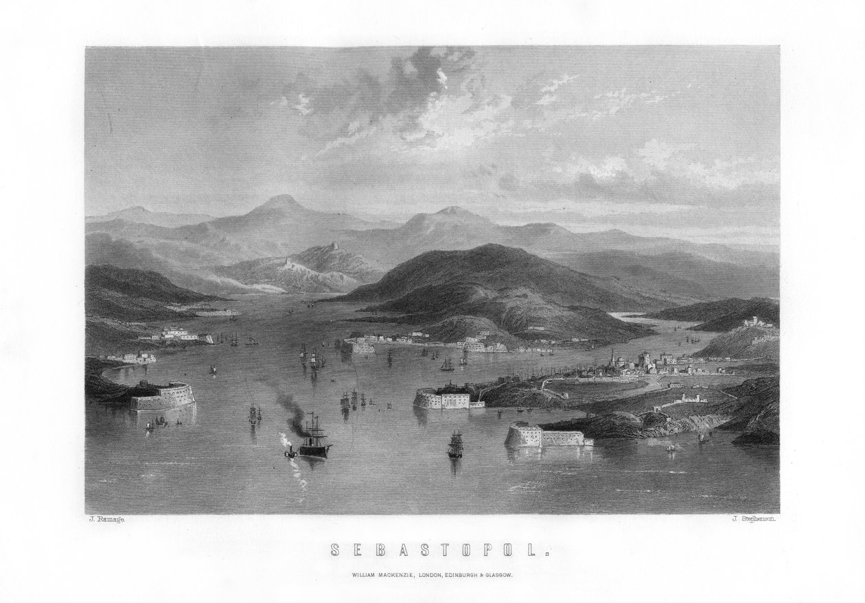 Sewastopol, miasto portowe na Ukrainie, 1893 r. autorstwa J. Stephenson