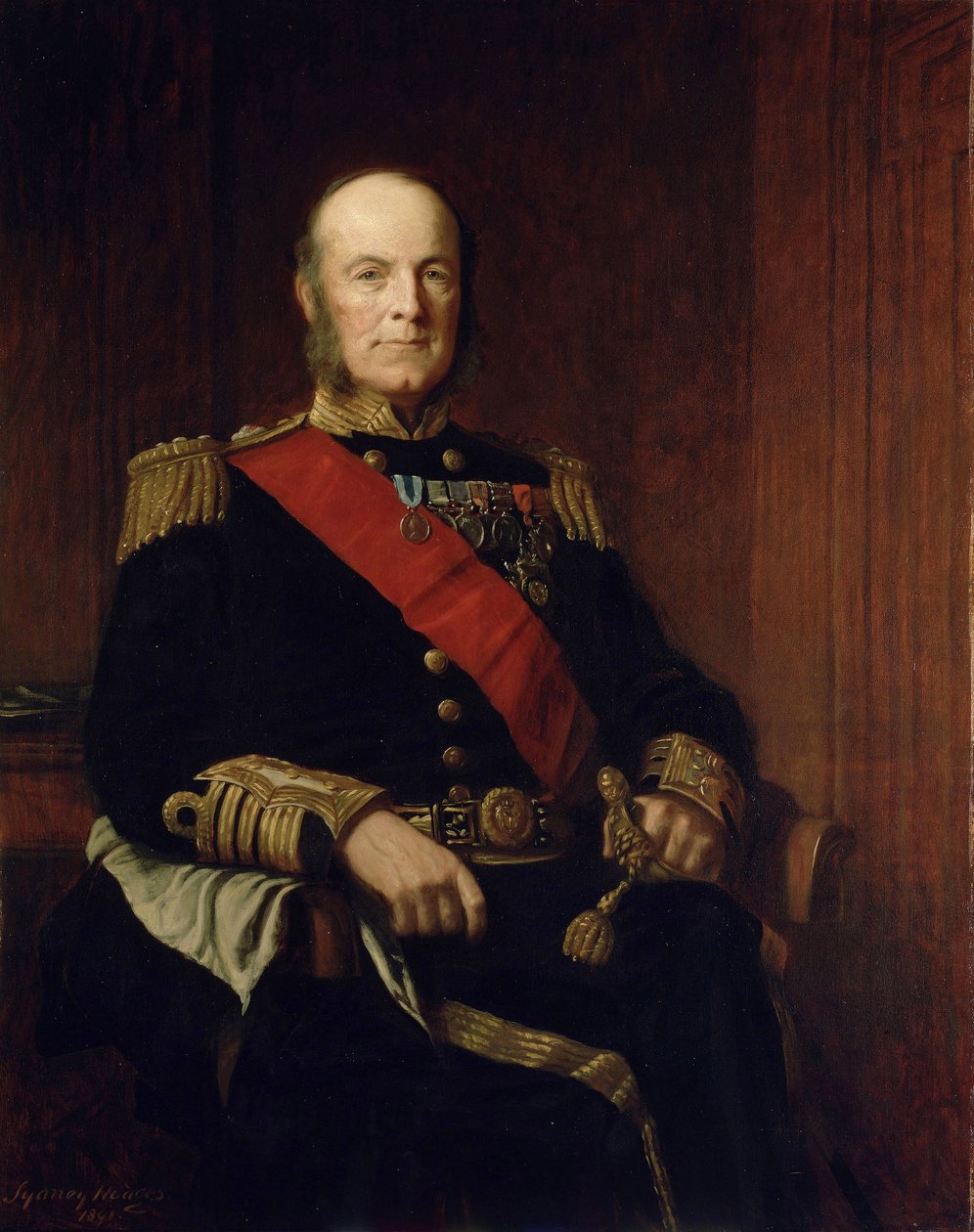 Portret admirała Arthura Hooda autorstwa J. Sydney Willis Hodges