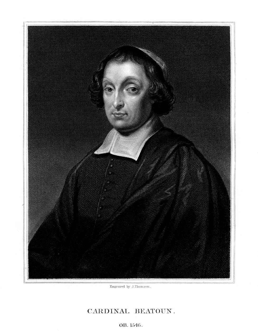 Kardynał David Beaton, arcybiskup St Andrews, 1825. autorstwa J. Thomson