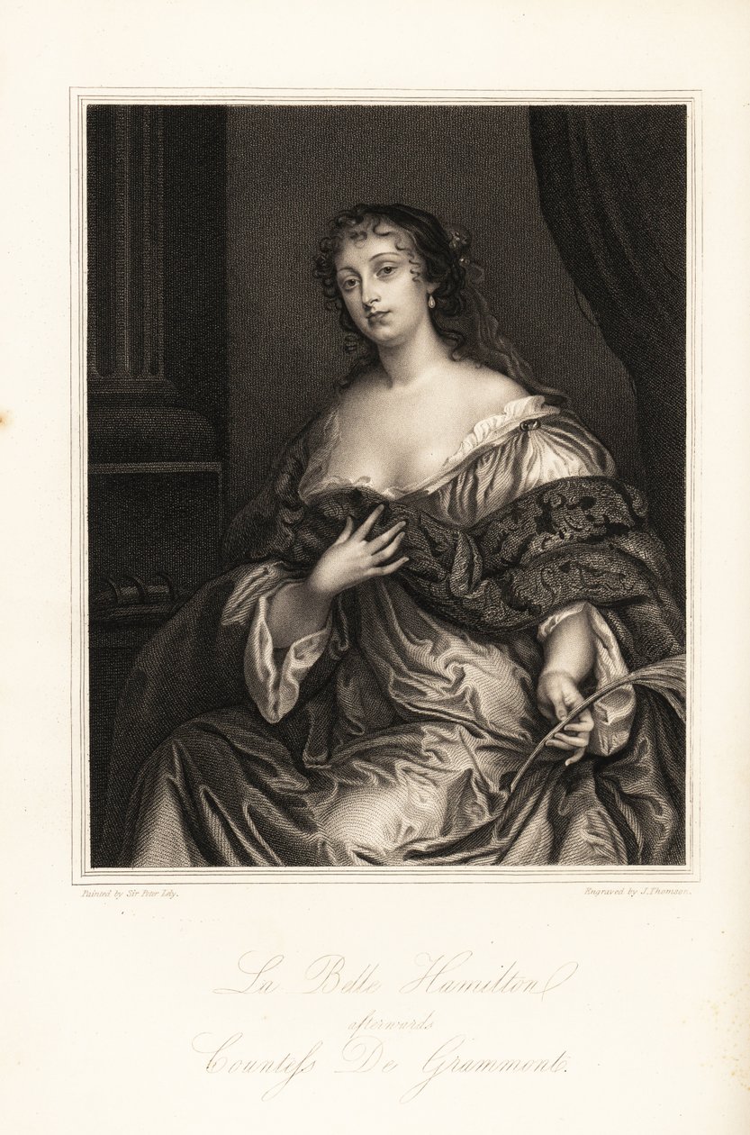 Elizabeth Hamilton, La Belle Hamilton, później hrabina de Grammont, żona Philiberta de Grammont, jednej z piękności Windsor autorstwa J. Thomson