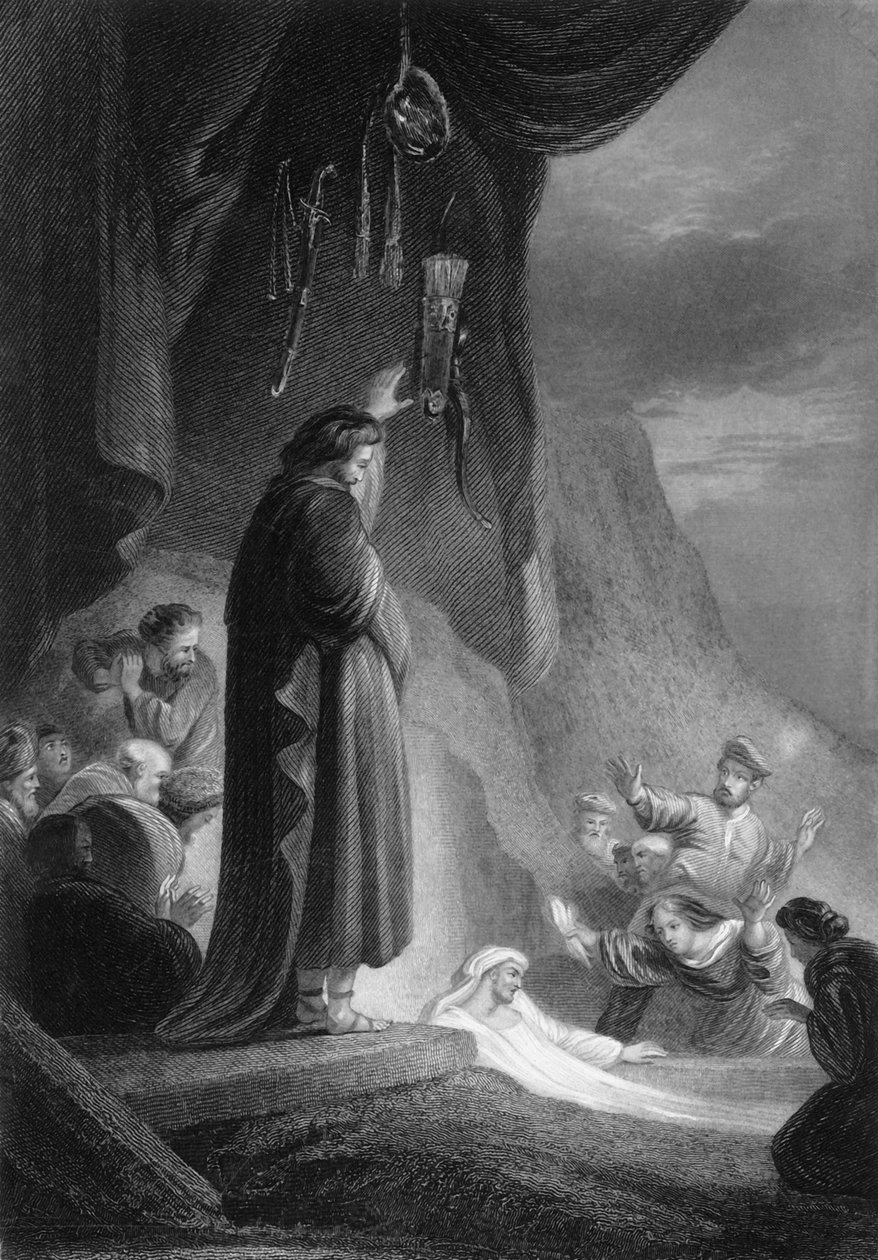 Zawołał donośnym głosem, Łazarzu, wyjdź, XIX wiek. autorstwa J. Thomson