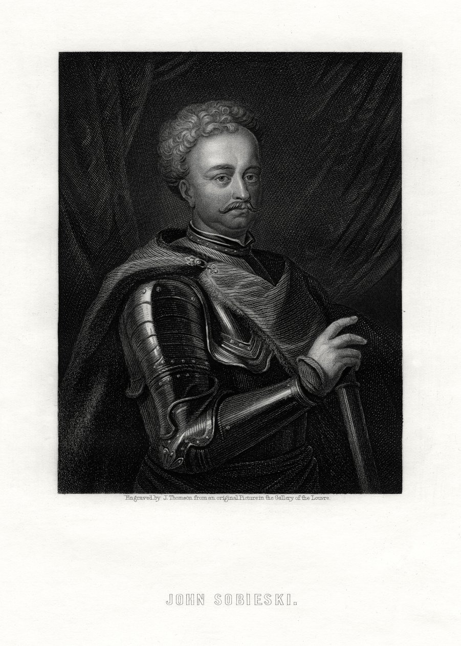 Jan III Sobieski, monarcha Rzeczypospolitej Obojga Narodów, XIX w. autorstwa J. Thomson