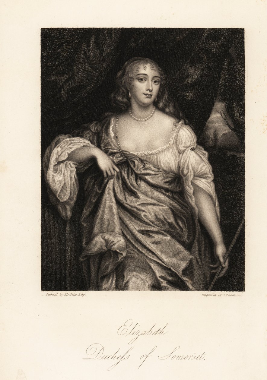 Portret Lady Elizabeth Seymour, księżnej Somerset, dawniej Elizabeth Percy, dziedziczki i przyjaciółki królowej Anny autorstwa J. Thomson