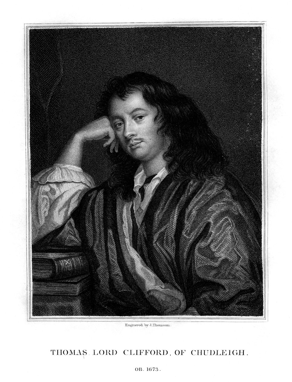 Thomas Clifford, 1. baron Clifford z Chudleigh, angielski mąż stanu i polityk, 1828. autorstwa J. Thomson