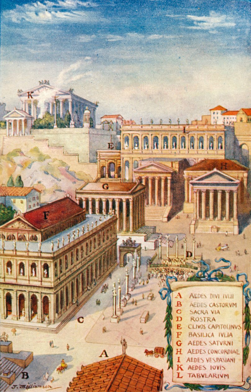 Imperium Rzymskie - Forum Romanum (wydruk) autorstwa J. Williamson