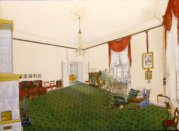 Salon w Schloss Ballenstedt w Saxe-Anhalt autorstwa J. Willing