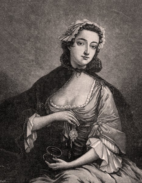 Portret Flory Macdonald (1722-90) autorstwa J after Markluin