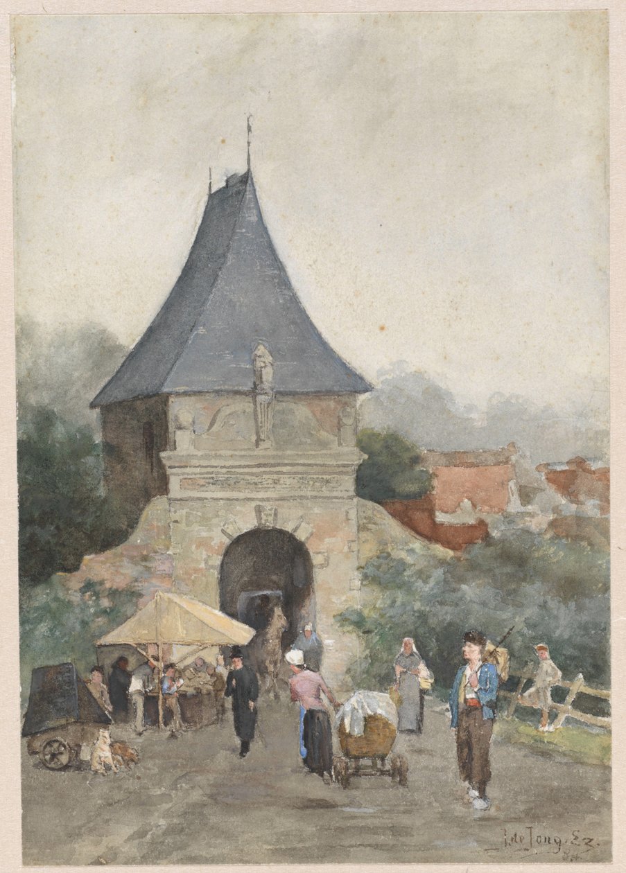Brama promowa w Schoonhoven autorstwa J. de Jong Ezn