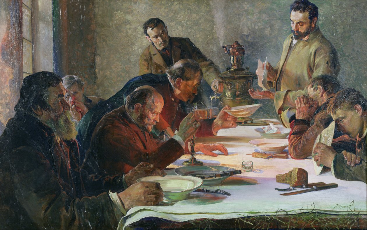 Wigilia na Syberii, 1892 autorstwa Jacek Malczewski