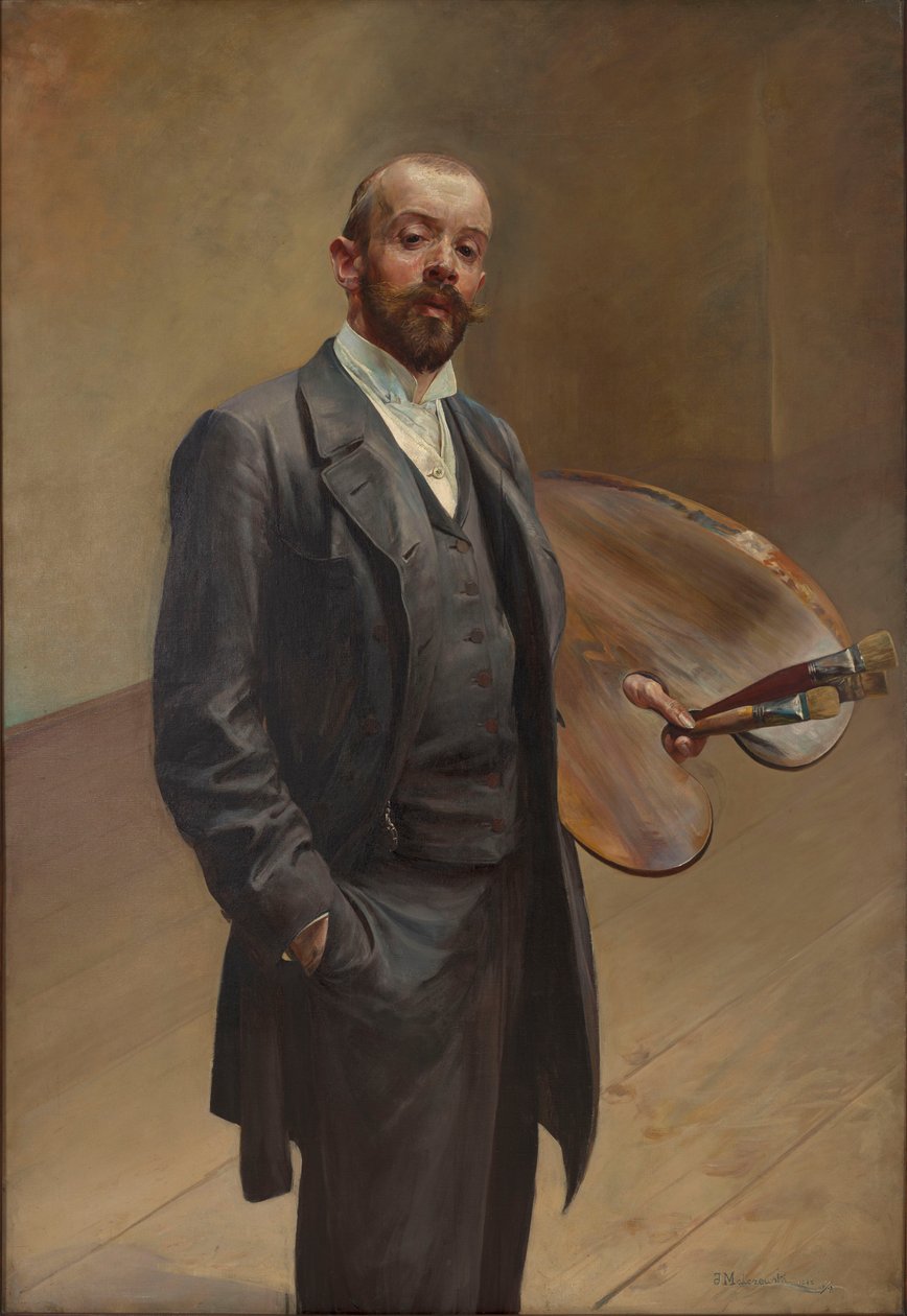 Autoportret z paletą autorstwa Jacek Malczewski