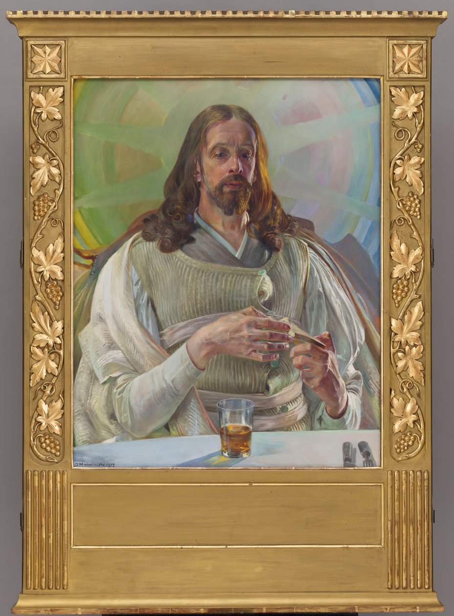 Chrystus w Emaus - środkowa część tryptyku autorstwa Jacek Malczewski
