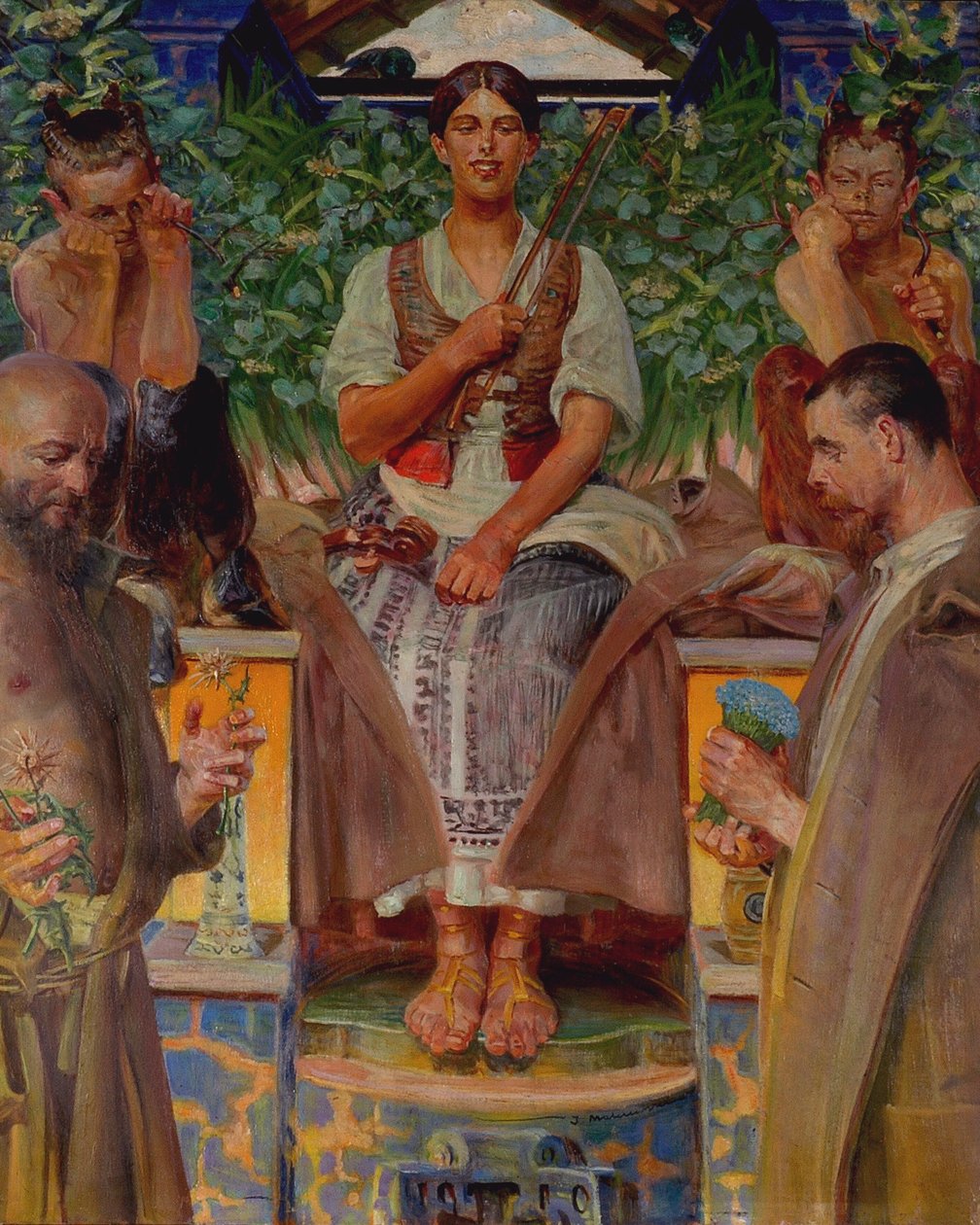 Hołd dla sztuki i muzy autorstwa Jacek Malczewski