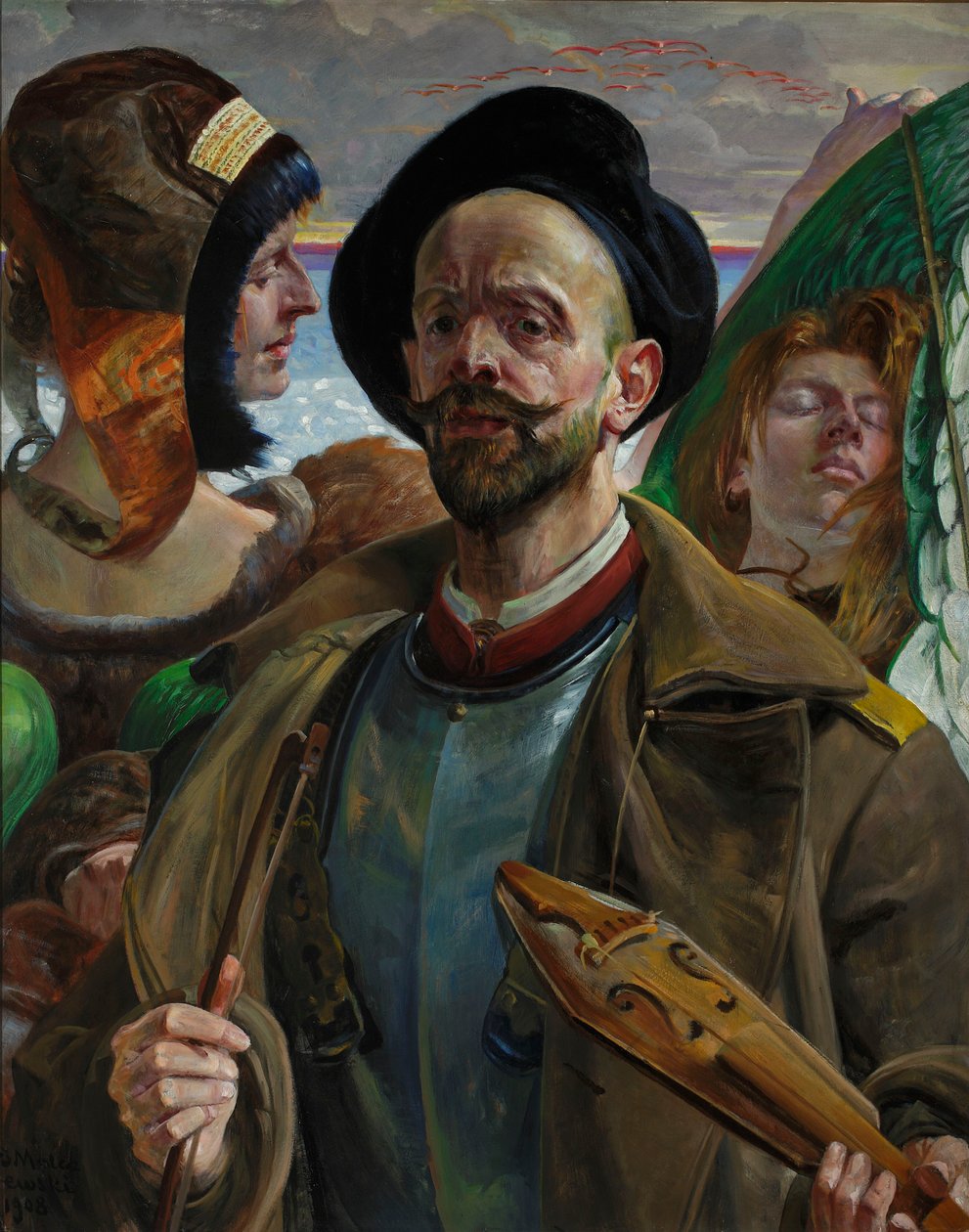 Na jednej strunie - Autoportret autorstwa Jacek Malczewski