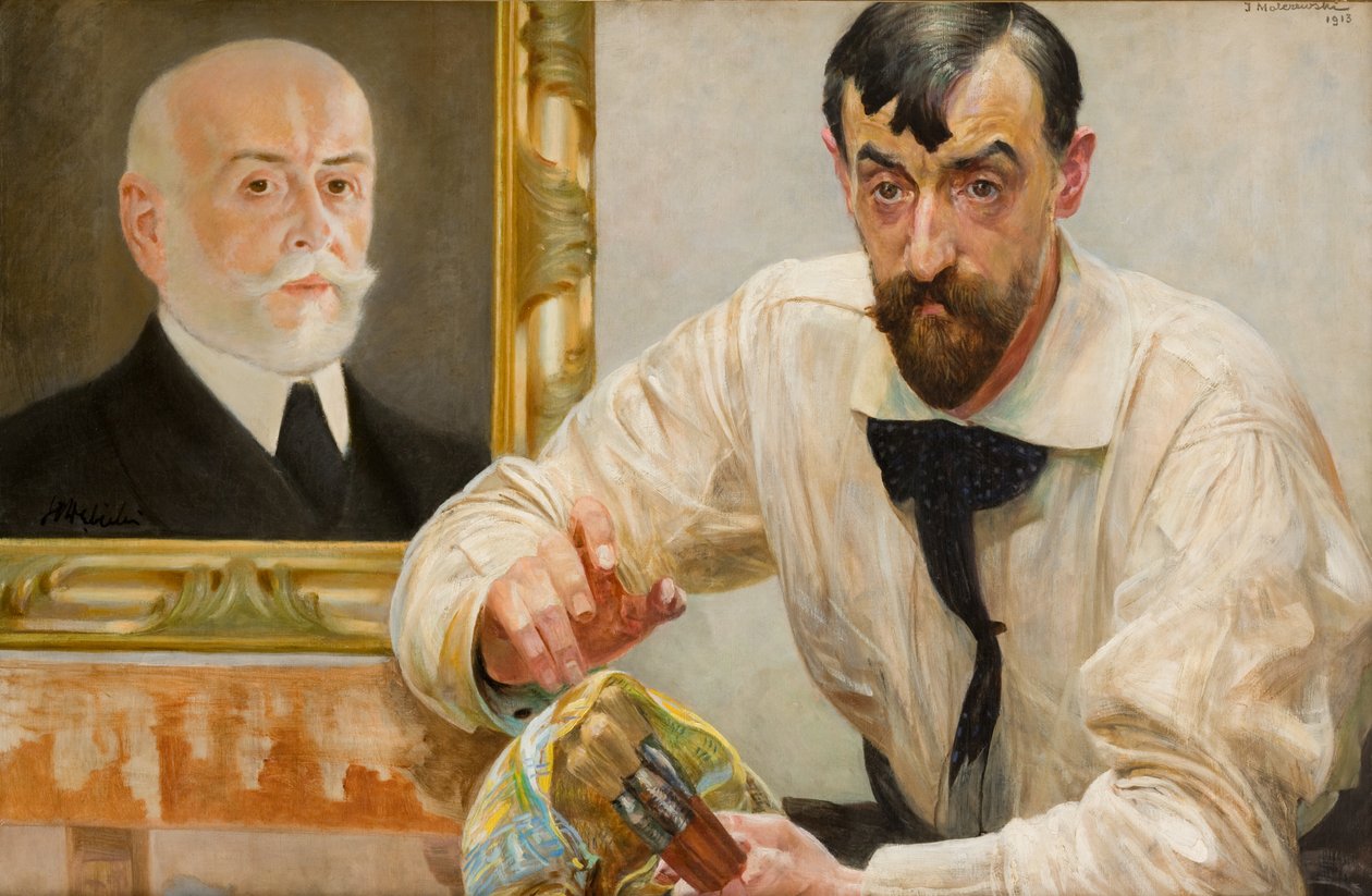 Portret malarza Stanisława Dębickiego autorstwa Jacek Malczewski