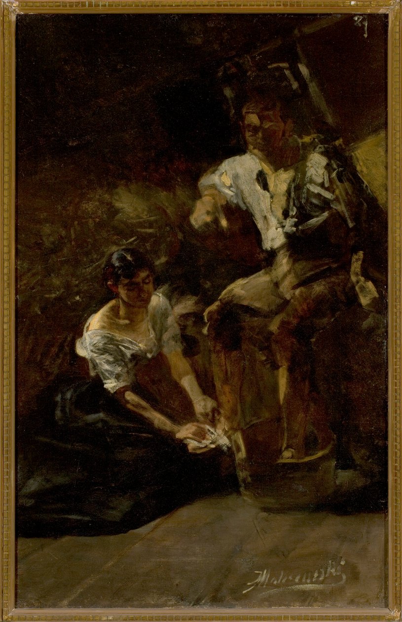 Umywanie nóg (Scena sybirska) autorstwa Jacek Malczewski