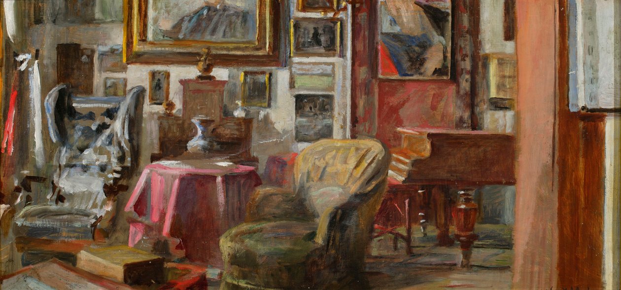 Wnętrze salonu w Lusławicach autorstwa Jacek Malczewski