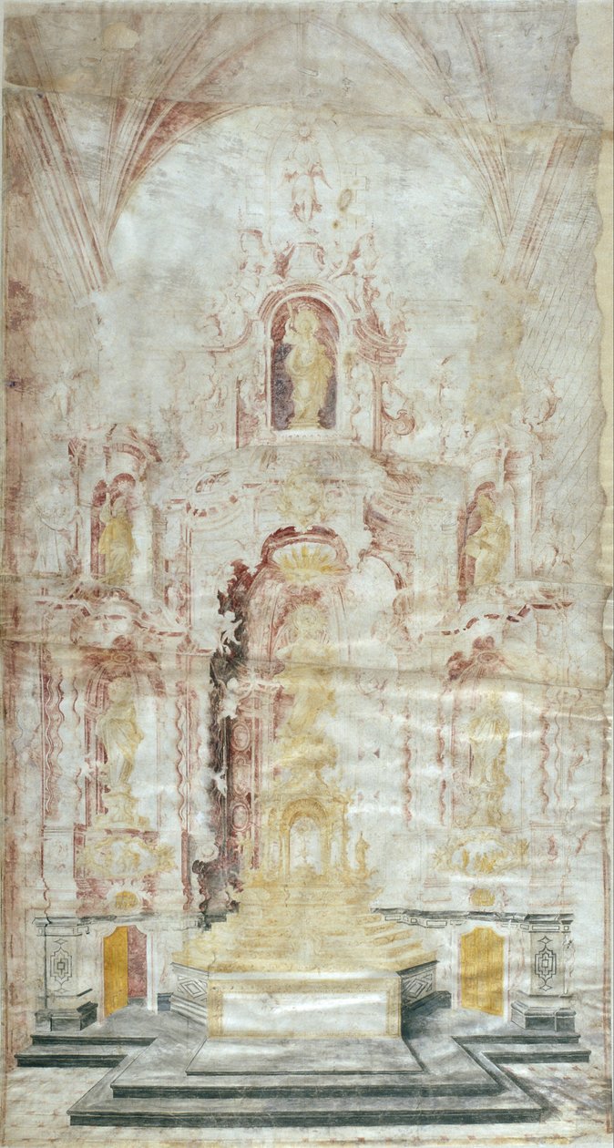 Rysunek głównego ołtarza Santa Maria d