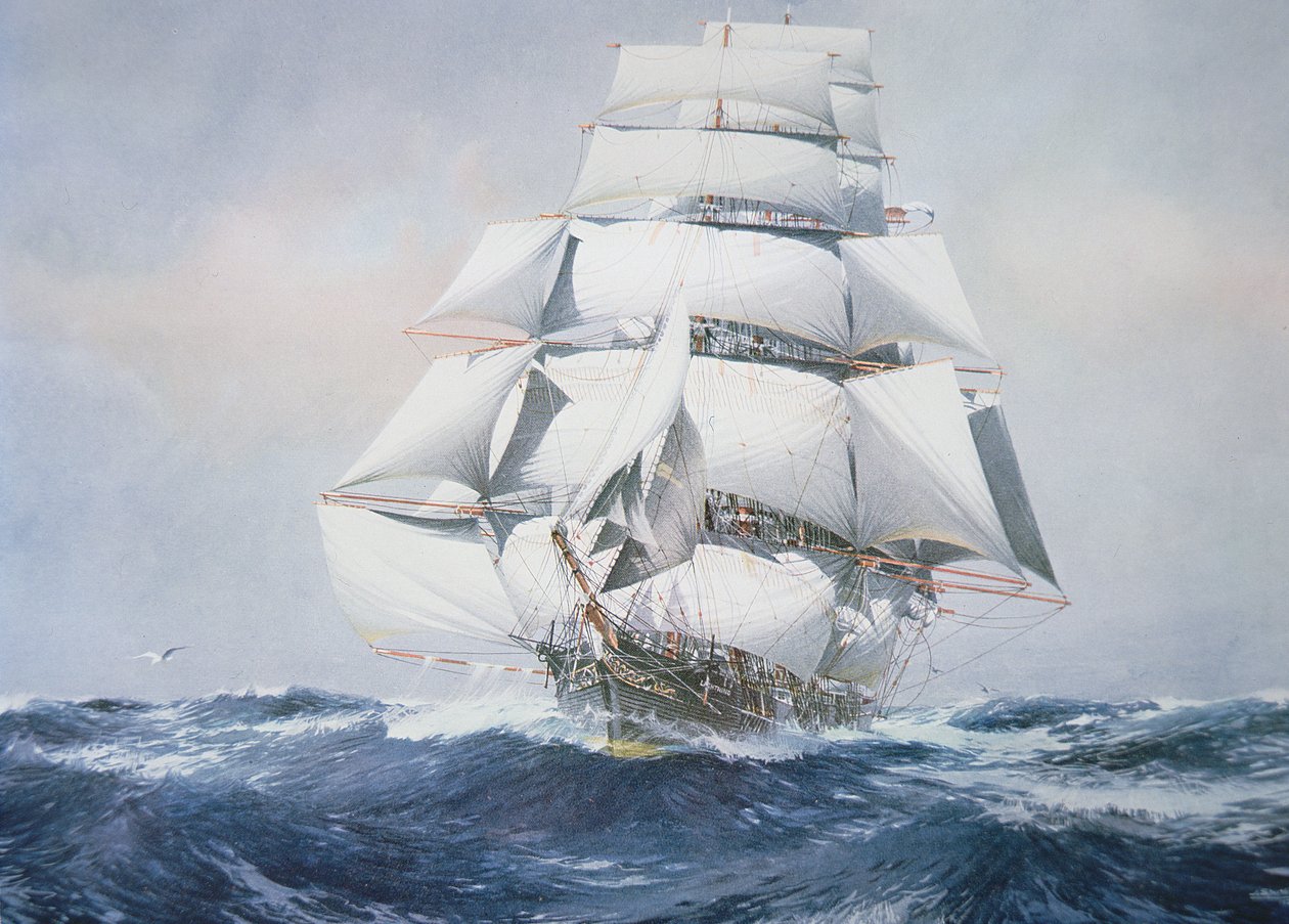 Amerykański kliper "Błyskawica autorstwa Jack (after) Spurling
