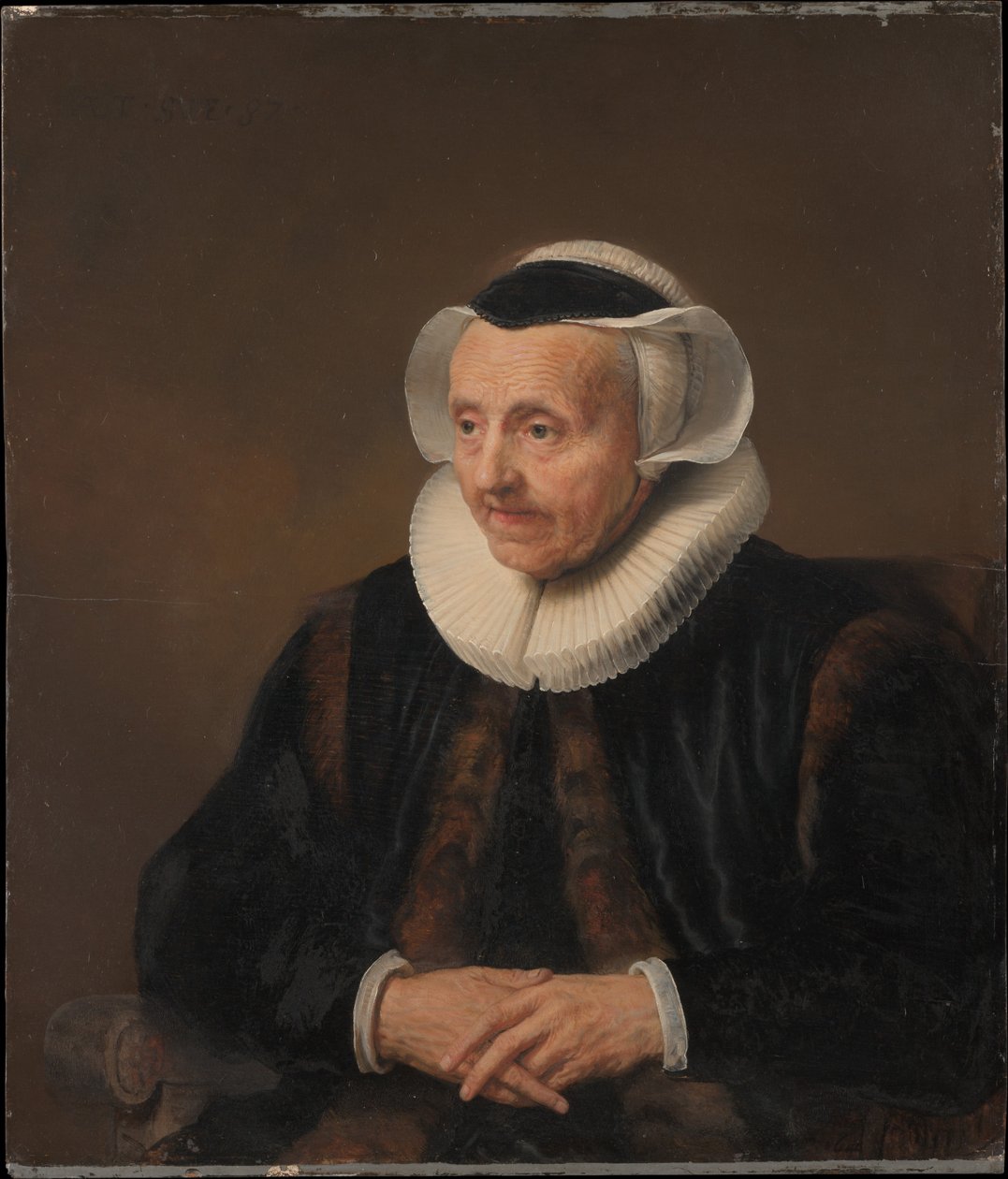 Portret starej kobiety autorstwa Jacob Adriaensz Backer