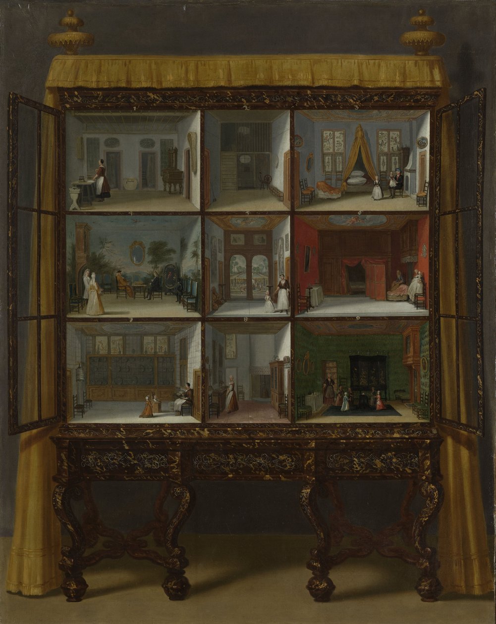 Domek dla lalek Petronelli Oortman, ok. 1710 olej na płótnie autorstwa Jacob Appel
