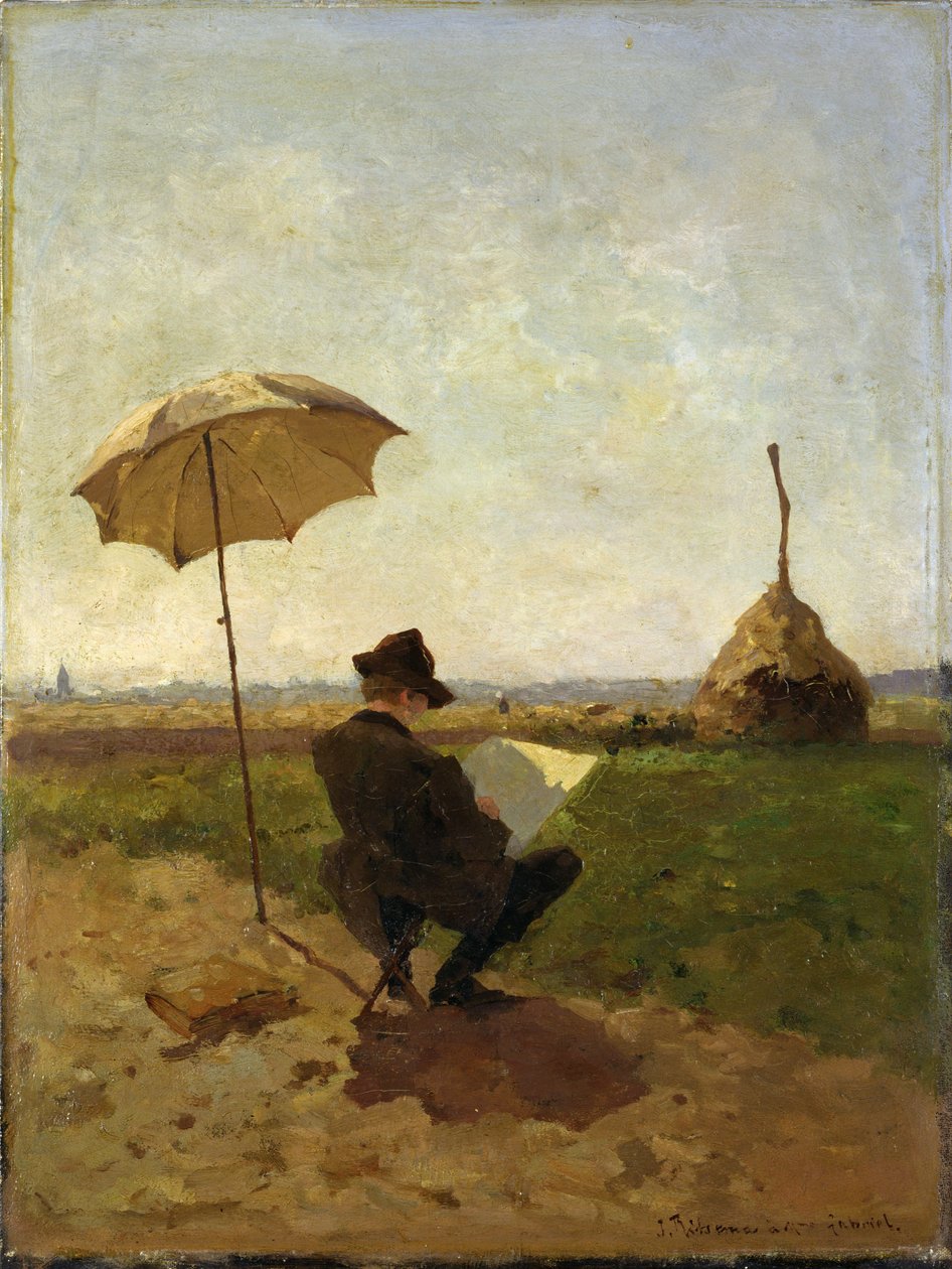 Malarz P.J.C. Gabriel (1828-1903) autorstwa Jacob Coenraad Ritsema
