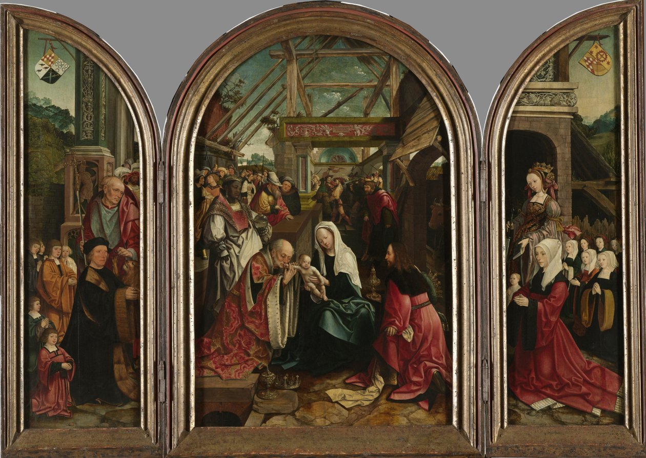 Pokłon Trzech Króli, 1517 autorstwa Jacob Cornelisz van Oostsanen