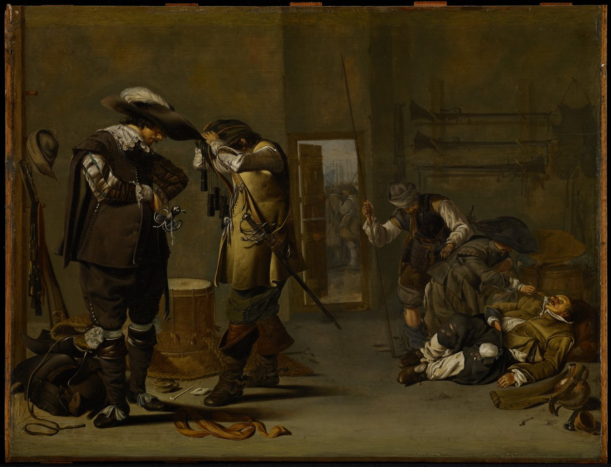 Żołnierze uzbrajają się, połowa lat 30. XVI wieku autorstwa Jacob Duck