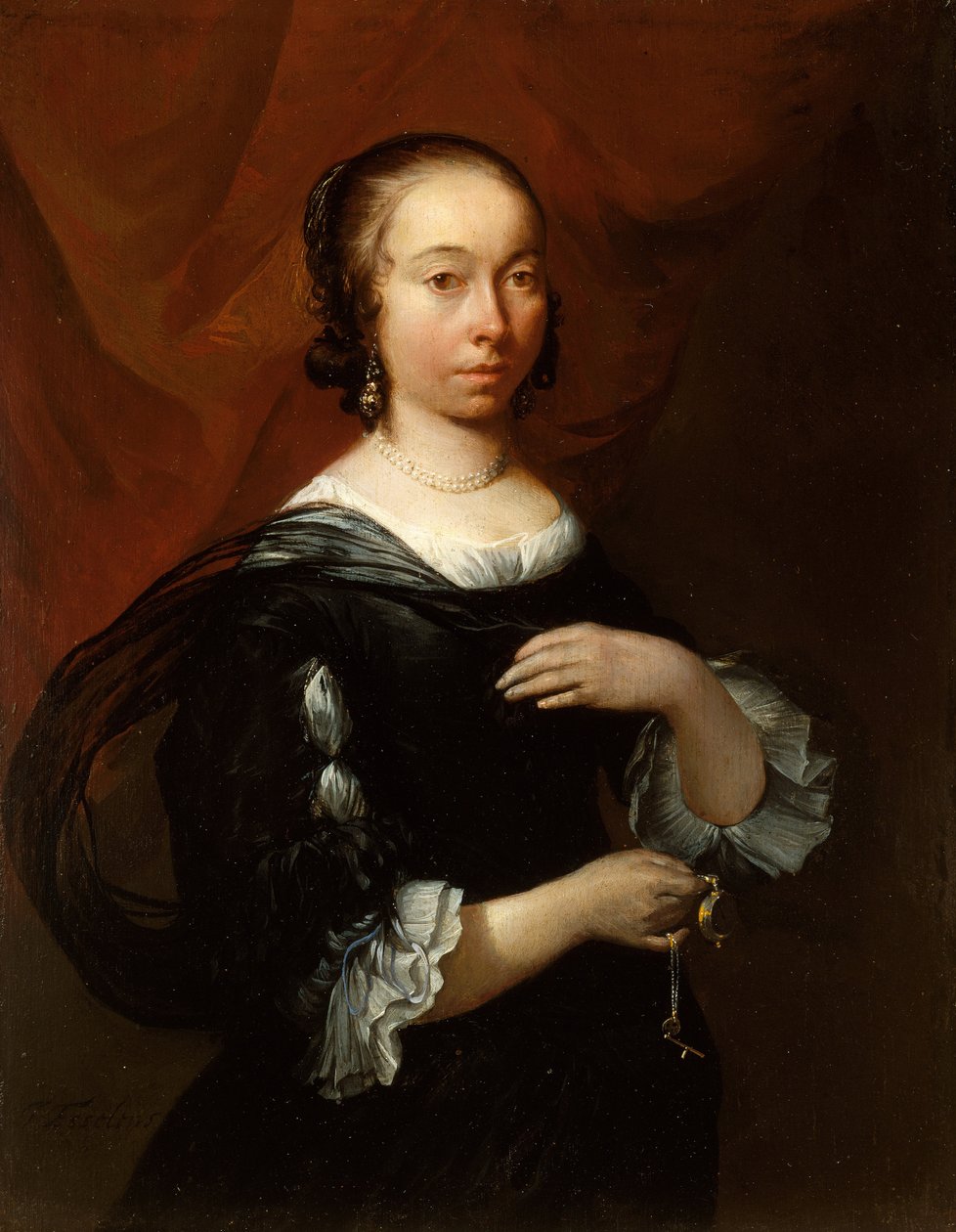Portret damy, ok. 1665-70 autorstwa Jacob Esselens