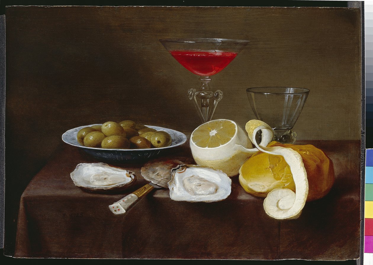 Martwa natura z ostrygami, XVII wiek autorstwa Jacob  Foppens van Es
