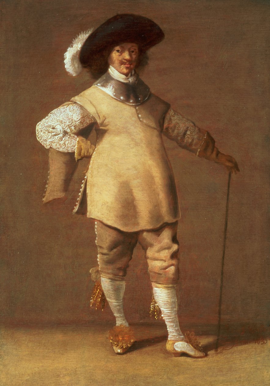 Kawaler stojący we wnętrzu, 1635 autorstwa Jacob Fransz van der Merck