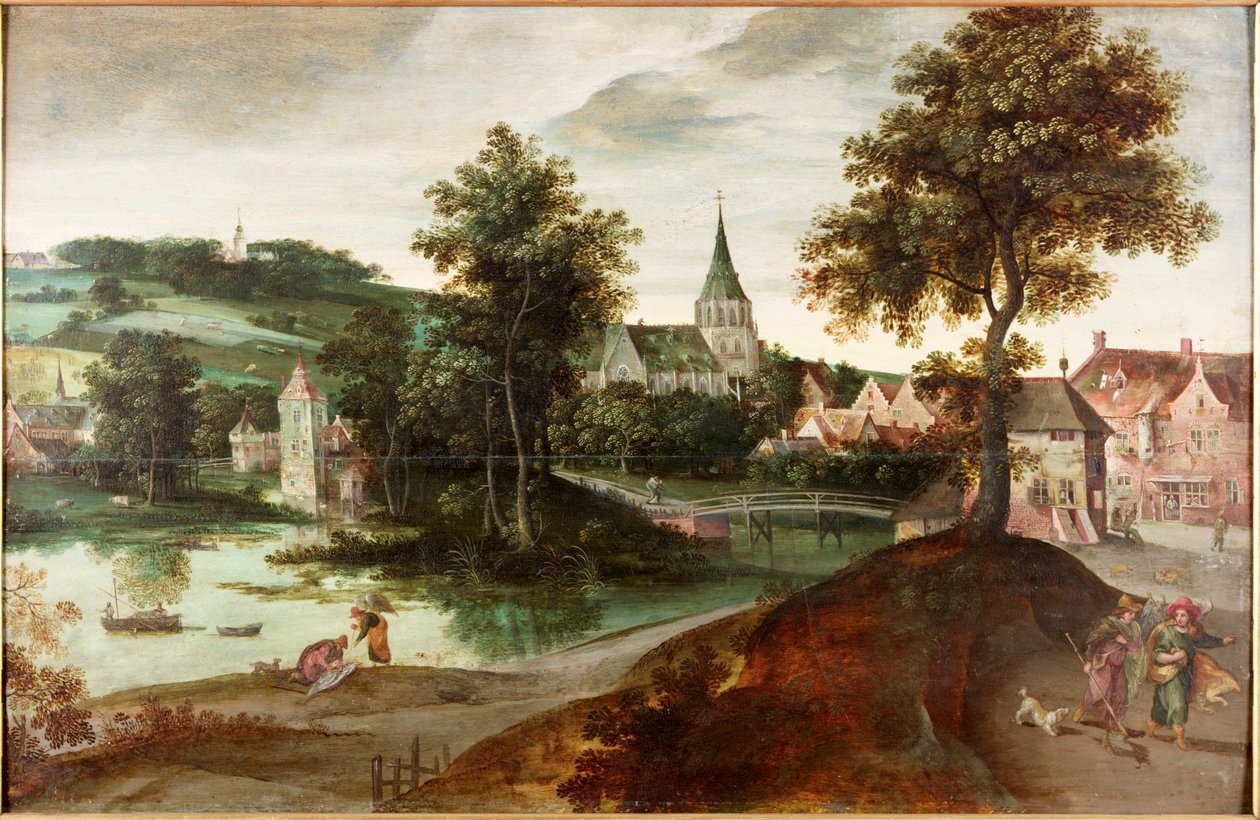 Tobiasz i Anioł, 1567 autorstwa Jacob Grimmer